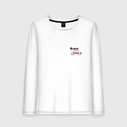 Женский лонгслив Поцелуйчик Блэк Пинк in you area - мини
