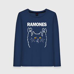 Женский лонгслив Ramones rock cat