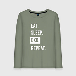 Женский лонгслив Eat Sleep EXO Repeat