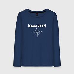 Лонгслив хлопковый женский Megadeth: Cryptic Writings, цвет: тёмно-синий