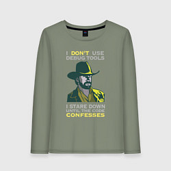 Женский лонгслив Чак Норрис среди программистов