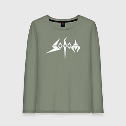 Лонгслив хлопковый женский Sodom, цвет: авокадо