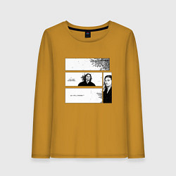 Лонгслив хлопковый женский Миямото Мусаси бродяга, цвет: горчичный