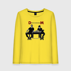 Лонгслив хлопковый женский Depeche Mode 2023 Memento Mori - Dave & Martin 02, цвет: желтый