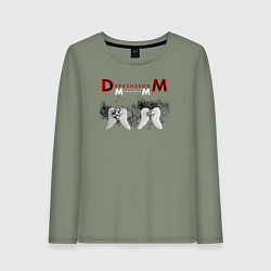 Лонгслив хлопковый женский Depeche Mode 2023 Memento Mori - Angels 07, цвет: авокадо