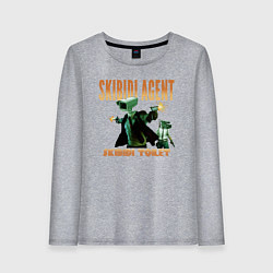 Женский лонгслив Skibidi toilet agent