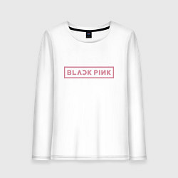 Лонгслив хлопковый женский Black pink - logotype - South Korea, цвет: белый