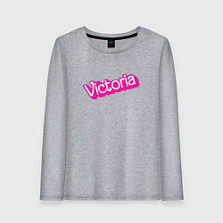 Лонгслив хлопковый женский Viktoria - barbie style, цвет: меланж