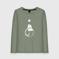 Лонгслив хлопковый женский Earth love, цвет: авокадо