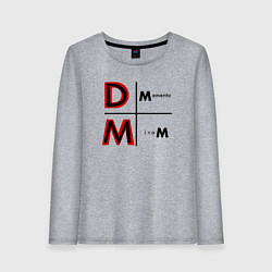 Лонгслив хлопковый женский Depeche Mode - Memento Mori Logo, цвет: меланж
