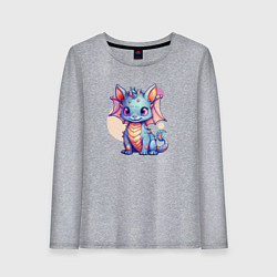 Женский лонгслив Cute dragon cat