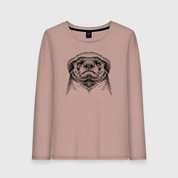 Женский лонгслив Гордый медоед