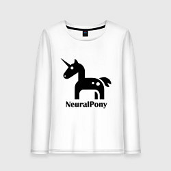 Лонгслив хлопковый женский Neural Pony, цвет: белый