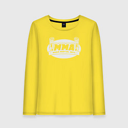 Лонгслив хлопковый женский MMA sport, цвет: желтый