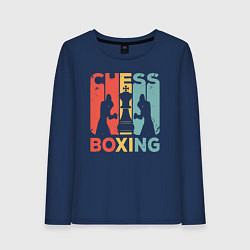 Женский лонгслив Шахматный бокс