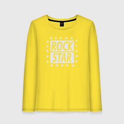 Лонгслив хлопковый женский Star rock, цвет: желтый