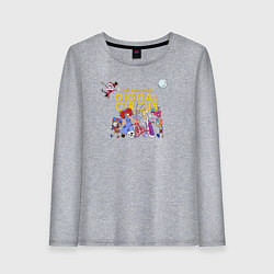 Лонгслив хлопковый женский The Amazing Digital Circus, цвет: меланж