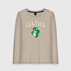 Лонгслив хлопковый женский Celtics, цвет: миндальный
