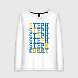 Лонгслив хлопковый женский Steph Curry, цвет: белый