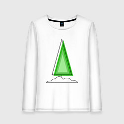 Женский лонгслив Новогоднее праздничное дерево