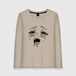 Женский лонгслив Аниме тян кайфует