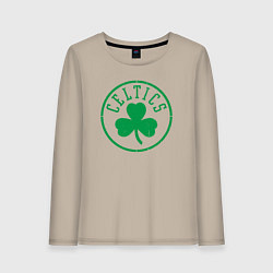 Лонгслив хлопковый женский Boston Celtics clover, цвет: миндальный