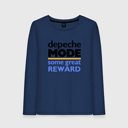 Лонгслив хлопковый женский Depeche Mode - Some Great Reward, цвет: тёмно-синий