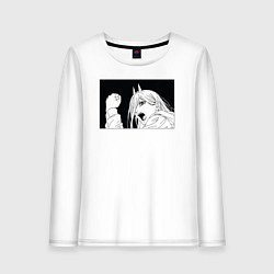 Женский лонгслив Пауэр аниме человек бензопила