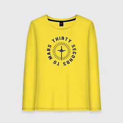 Лонгслив хлопковый женский 30STM logo, цвет: желтый
