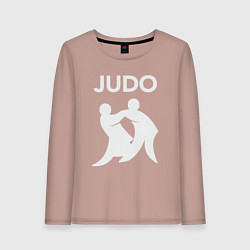 Лонгслив хлопковый женский Warriors judo, цвет: пыльно-розовый