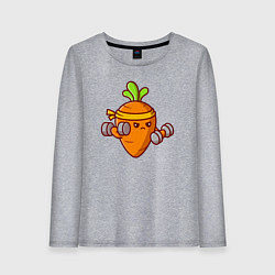 Женский лонгслив Морковь на спорте