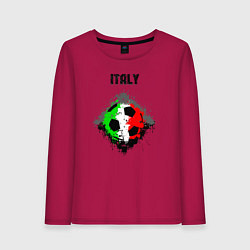 Лонгслив хлопковый женский Команда Италии, цвет: маджента