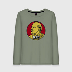 Лонгслив хлопковый женский Lenin KFC, цвет: авокадо
