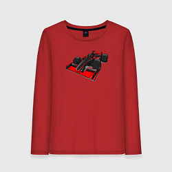 Лонгслив хлопковый женский Formula-1 McLaren, цвет: красный