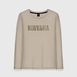 Женский лонгслив Nirvana grunge text