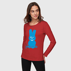 Лонгслив хлопковый женский Blue bunny, цвет: красный — фото 2