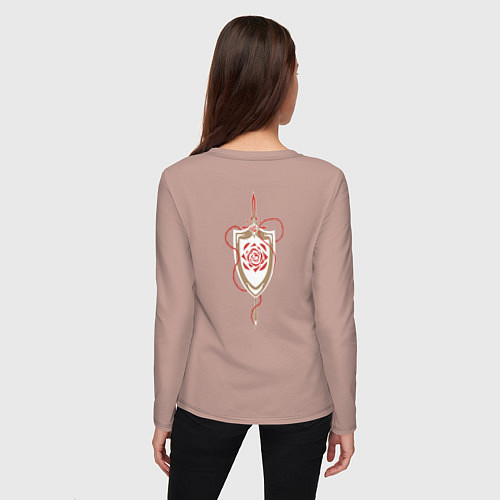 Женский лонгслив Защитник красоты / Пыльно-розовый – фото 4