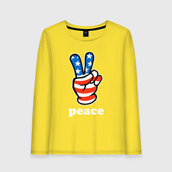 Женский лонгслив USA peace