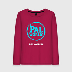 Женский лонгслив Символ Palworld в неоновых цветах