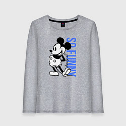 Лонгслив хлопковый женский So funny Mickey, цвет: меланж