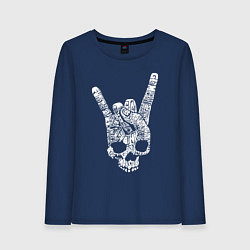 Женский лонгслив Metal skull direction