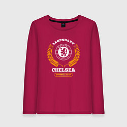 Женский лонгслив Лого Chelsea и надпись legendary football club