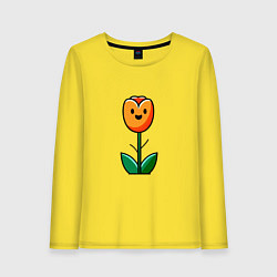 Женский лонгслив Веселый тюльпан