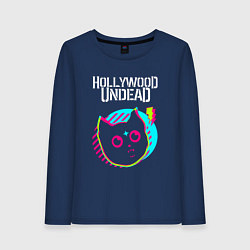 Женский лонгслив Hollywood Undead rock star cat