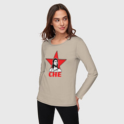 Лонгслив хлопковый женский Che Guevara star, цвет: миндальный — фото 2