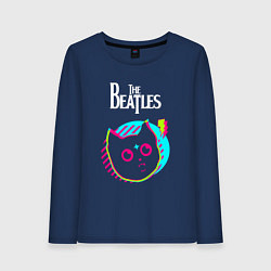 Женский лонгслив The Beatles rock star cat