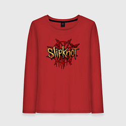 Лонгслив хлопковый женский Slipknot original, цвет: красный