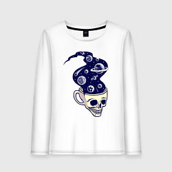 Женский лонгслив Dead drink space skull