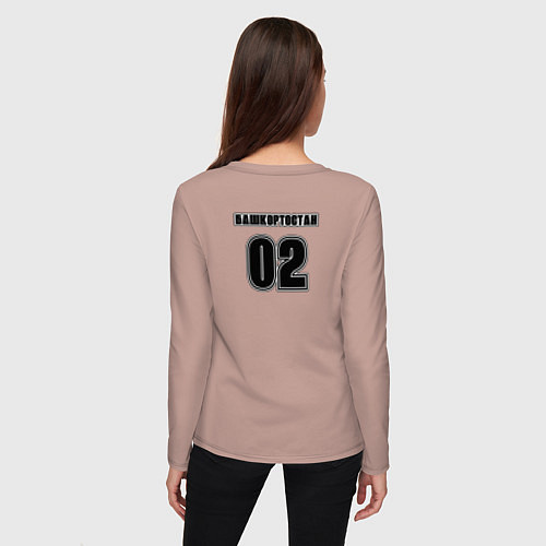 Женский лонгслив Республика Башкортостан / Пыльно-розовый – фото 4