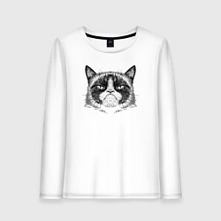 Женский лонгслив Grumpy cat мем